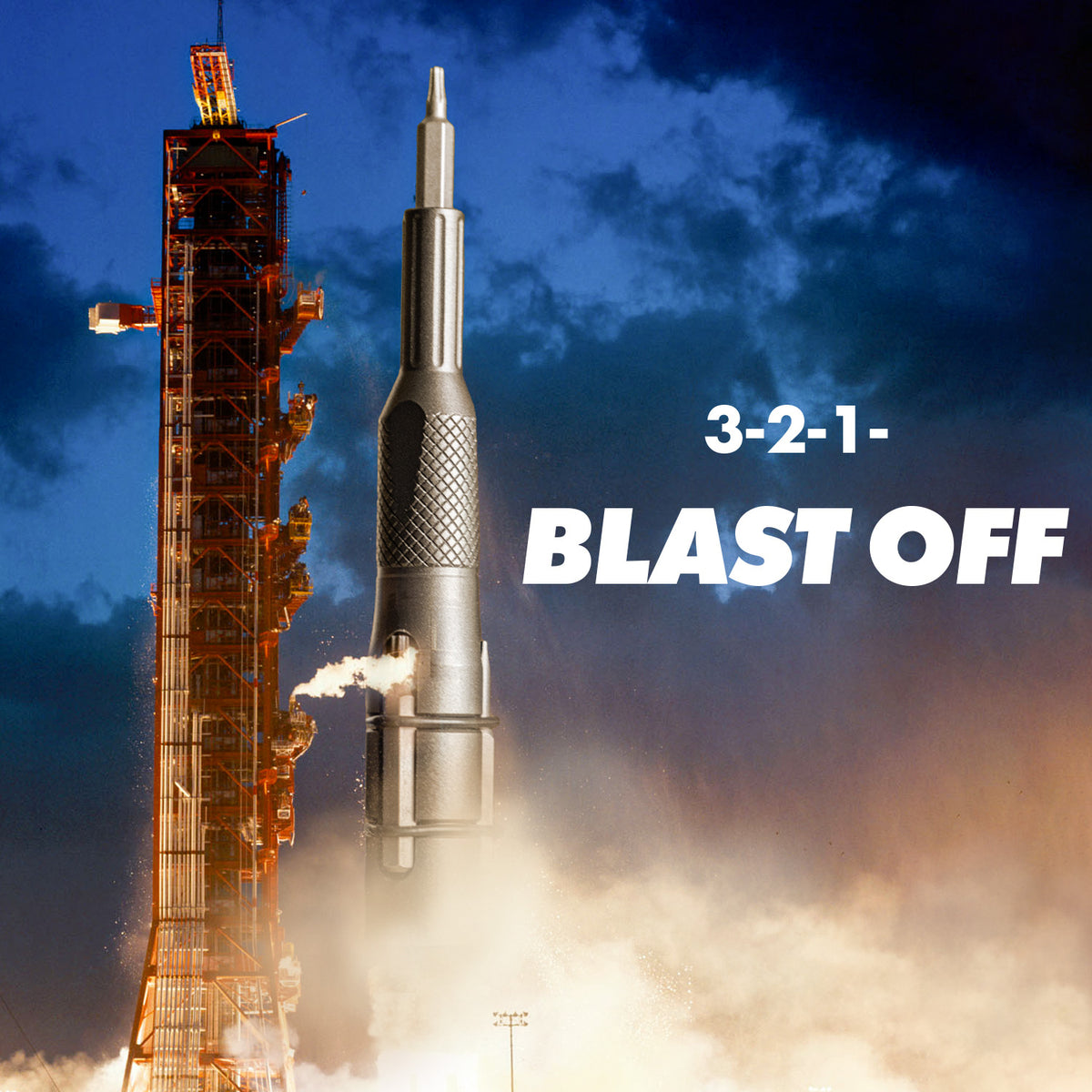 Thumnail that says "blast off"