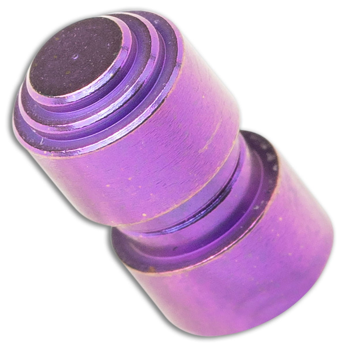 Purple anodized titanium thumb stud for Lander 2/3 knife