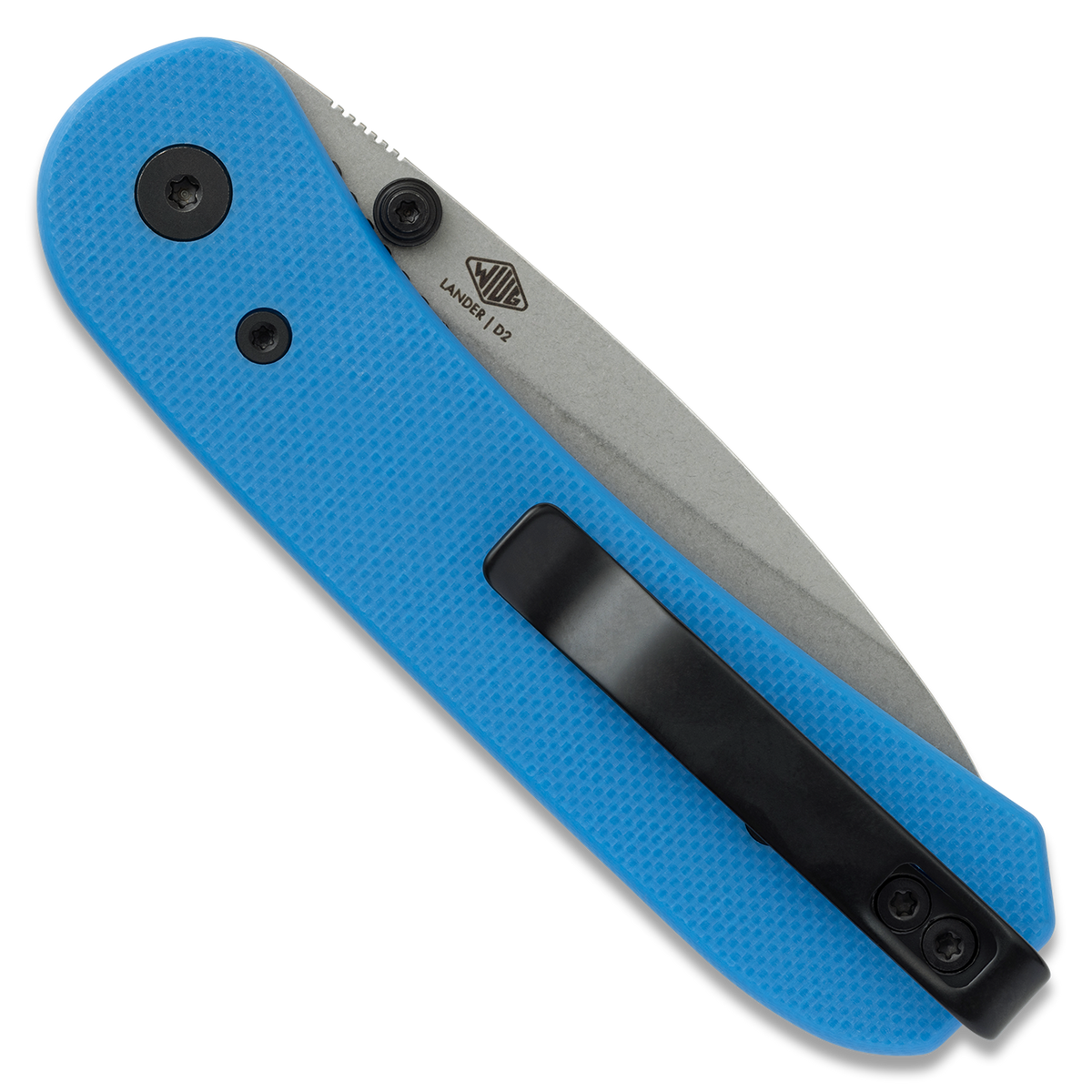 KNAFS-00065 Knafs - Lander 1 Knife - Blue + Grey Stonewash Folded Back
