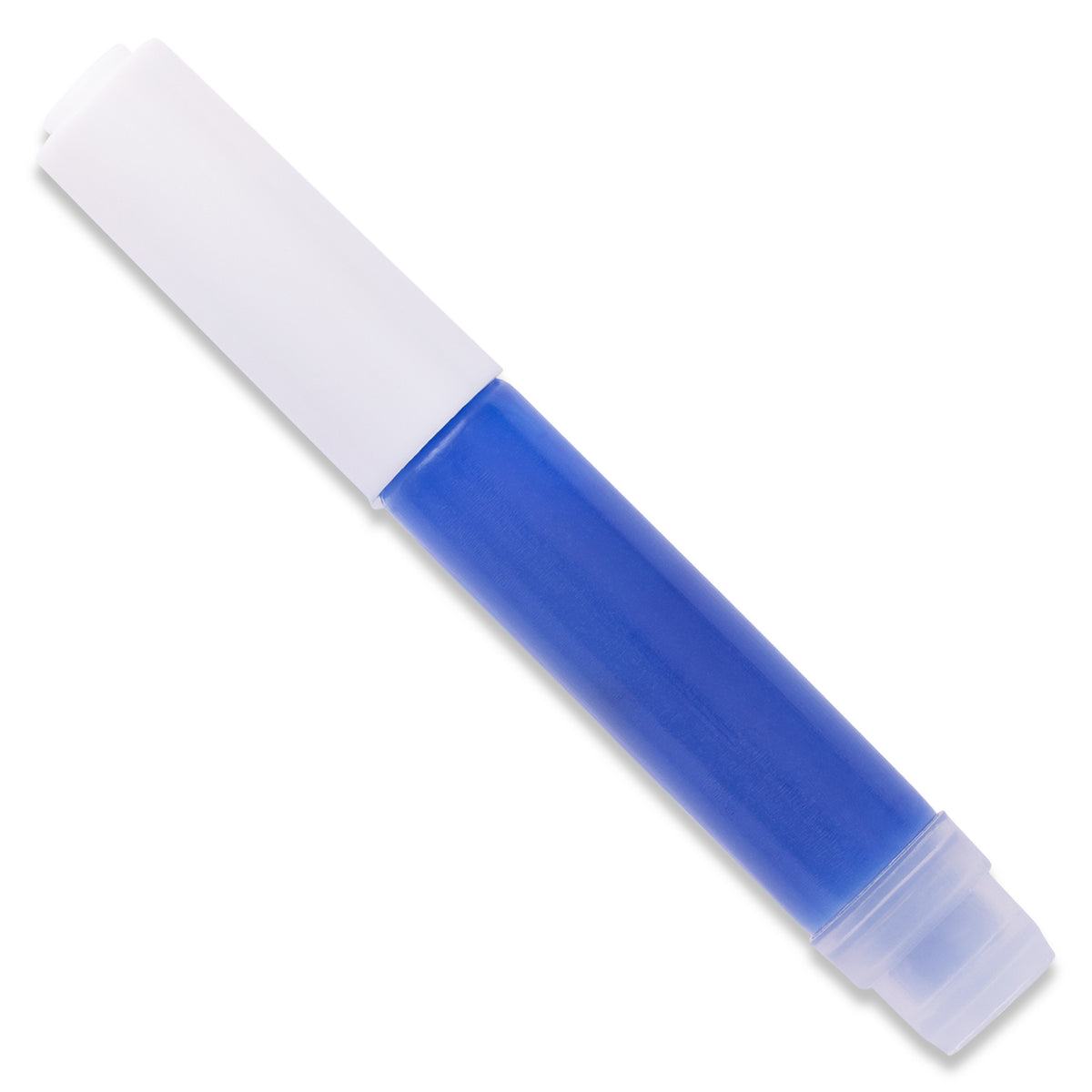 Blue Knife Thread Locker by Vibra-Tite, a small blue applicator tube with cap on