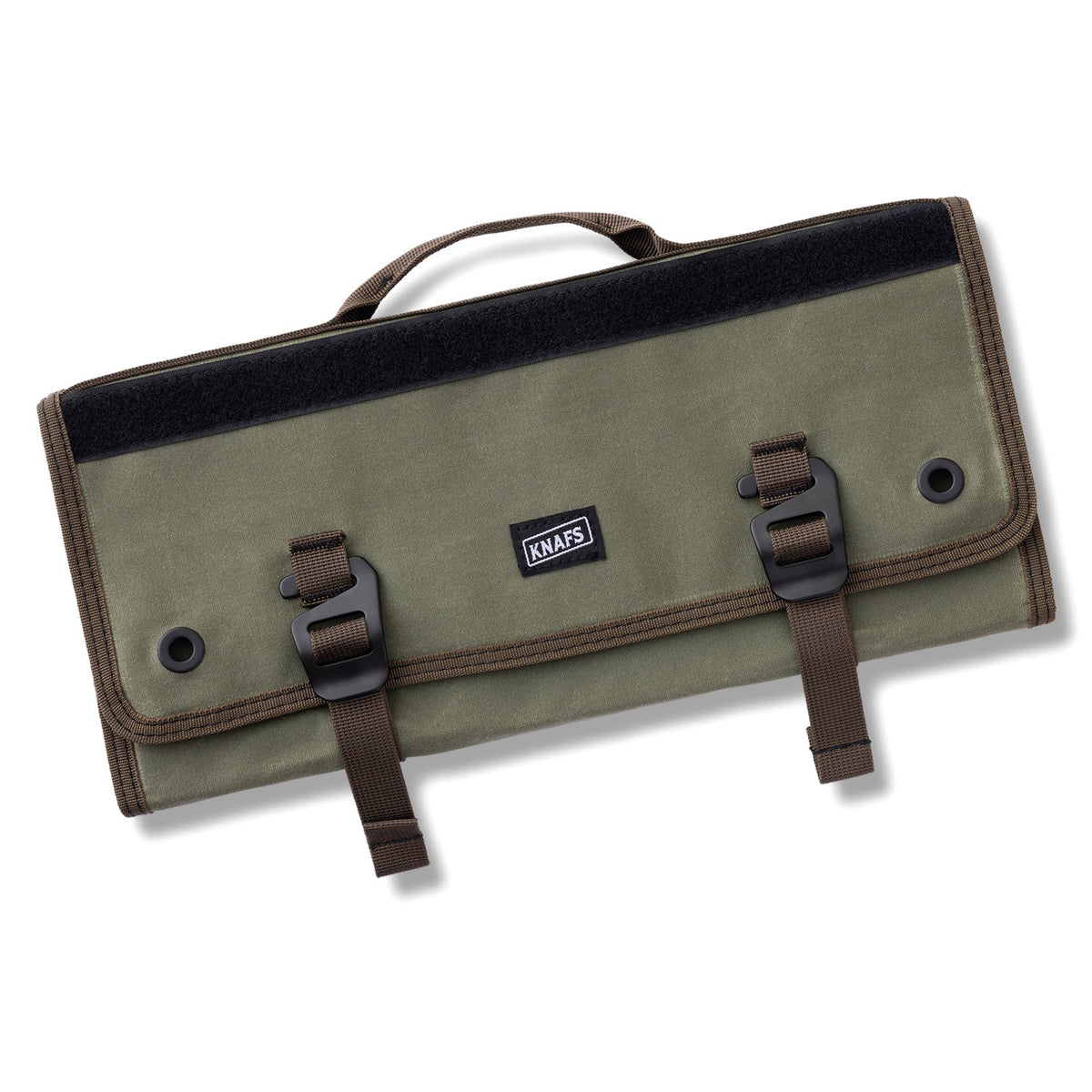 Burrito Grande Guac Edition EDC knife roll folded closed, front view