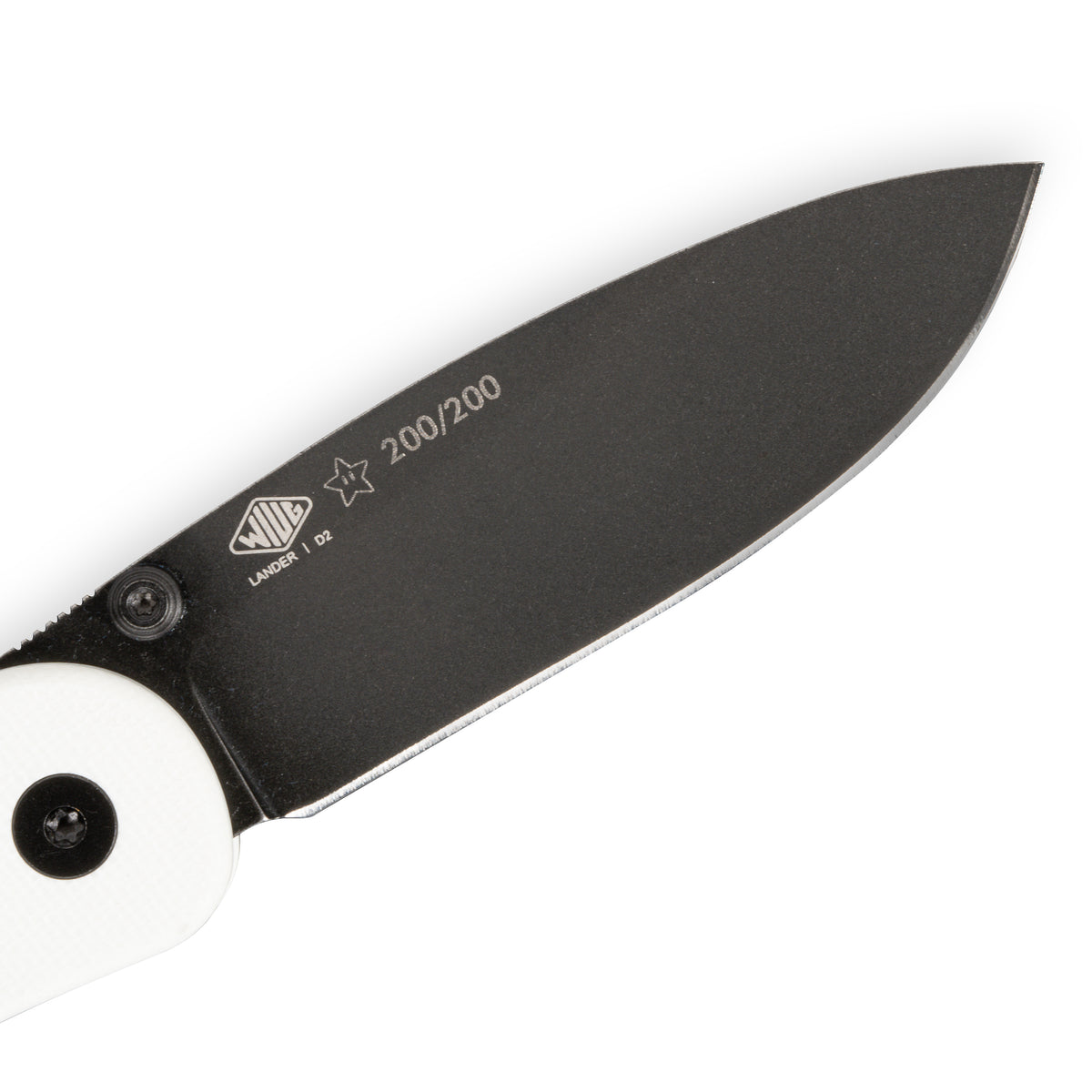 Knafs Landeriimote Special Edition knife - close up of blade and numbering