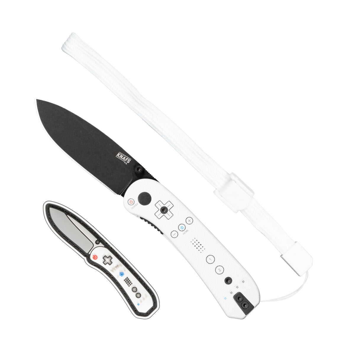 Knafs Landeriimote Special Edition knife - open front displayed with patch