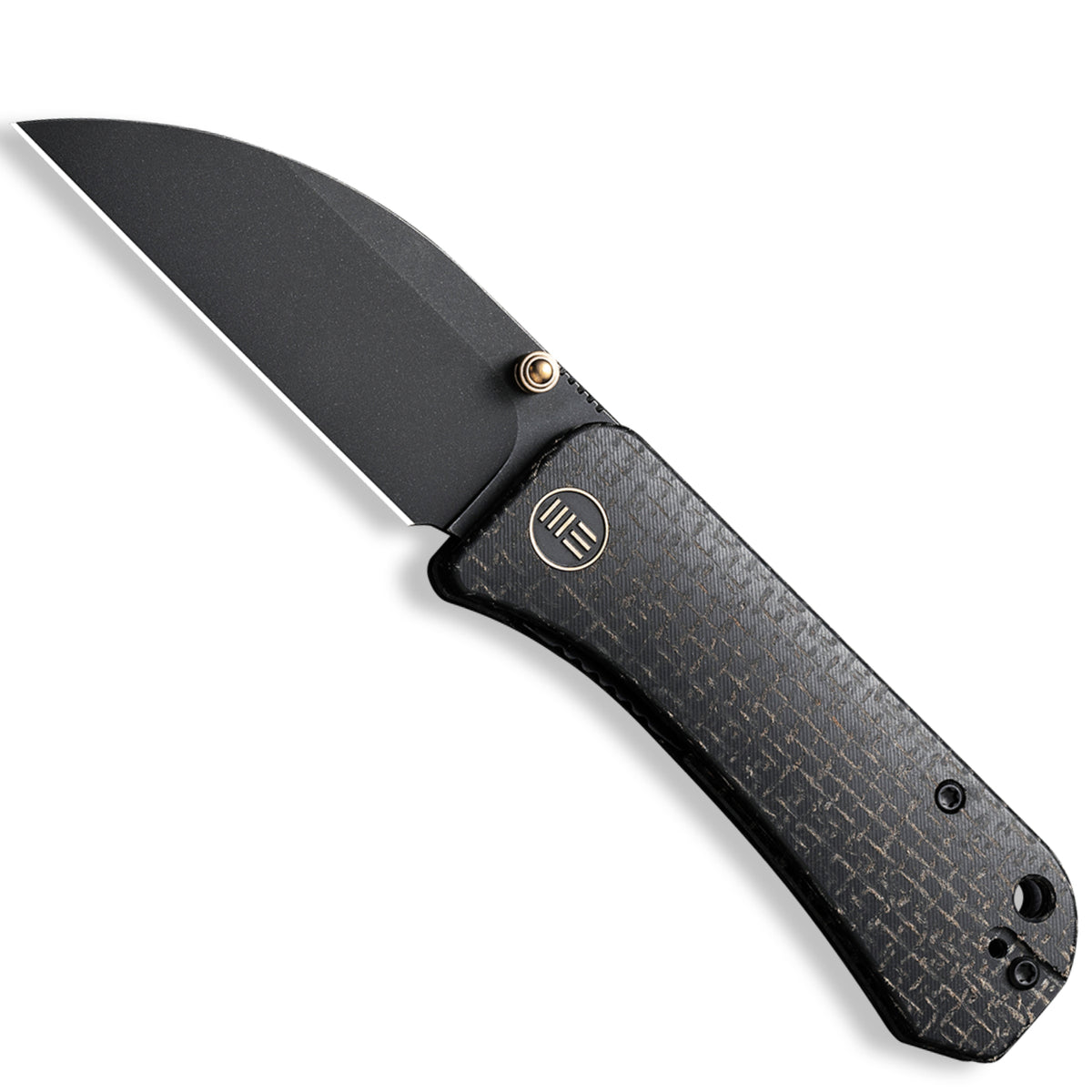 Banter Pocket Knife - Black Micarta - Black Stonewash S35VN Wharncliffe open front