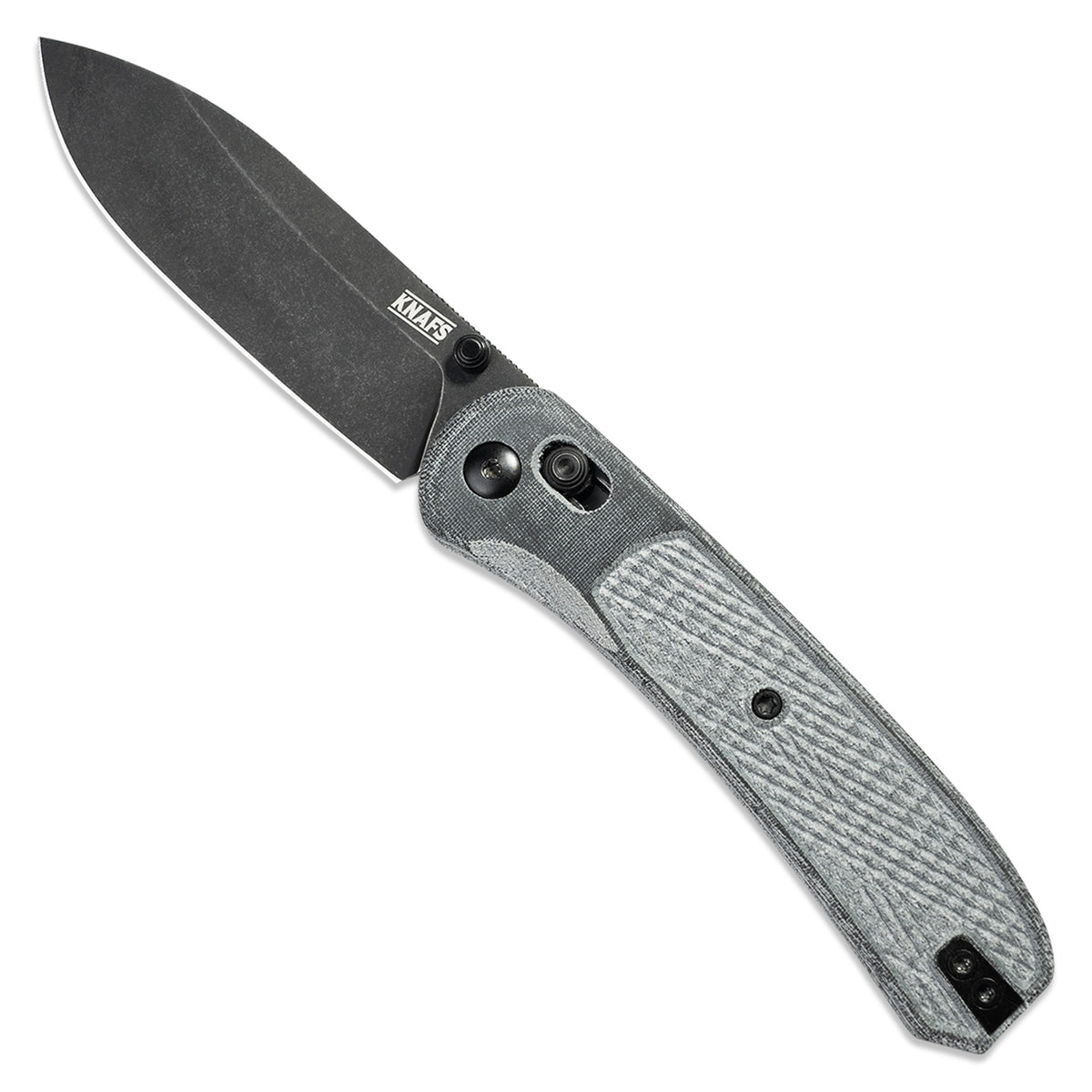 Lander 2 Knife Scales - Micarta - Checkered Pattern - Front Open