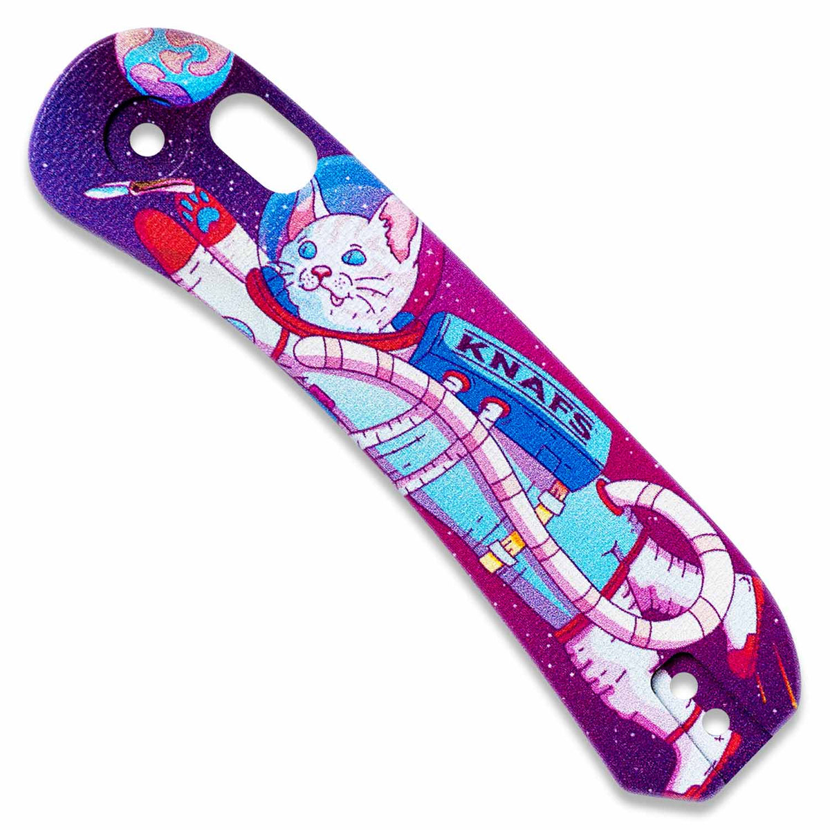 Lander 3 Knife Scales - Kitty Cosmo Crew front scale