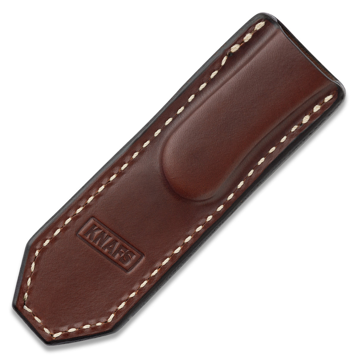 Lander 4 in-pocket brown leather sheath, front view