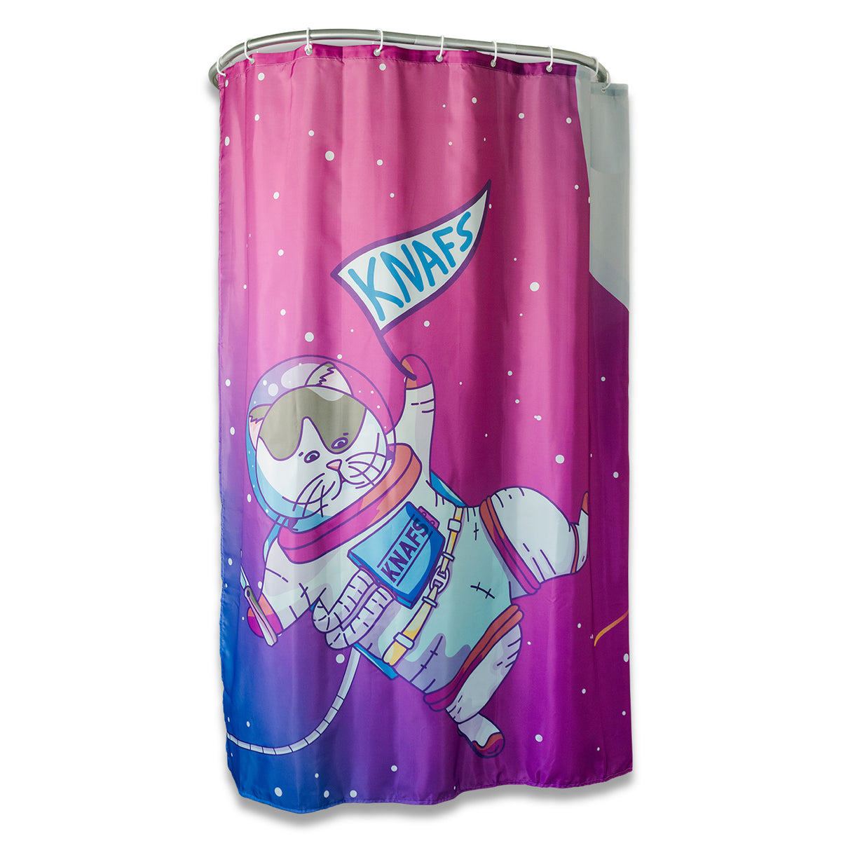 Gary Space Kitty Shower Curtain