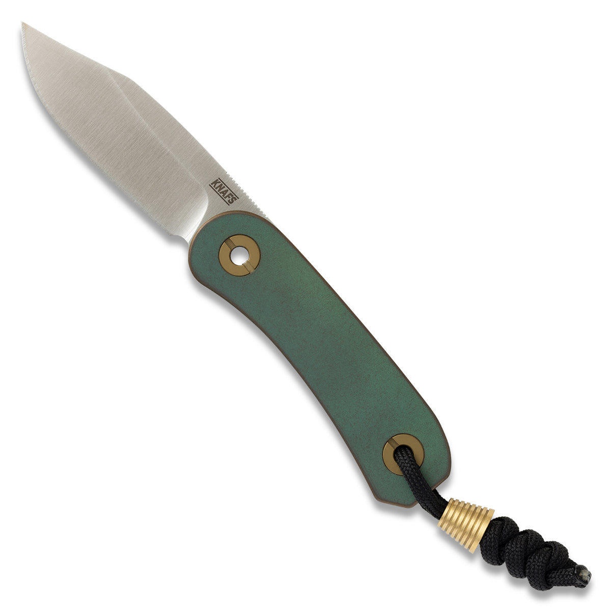 Lander 4 Lady Liberty edition pocket knife with green handle, open, front view