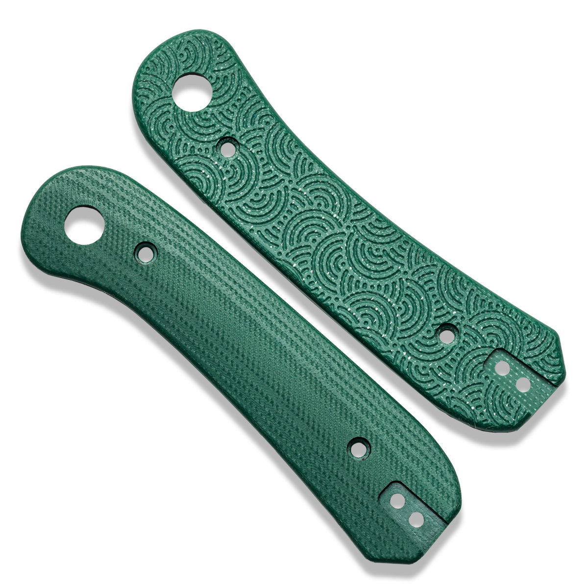 Knafs x Urban EDC Lander Seigaiha Green scale pair with wave pattern texture