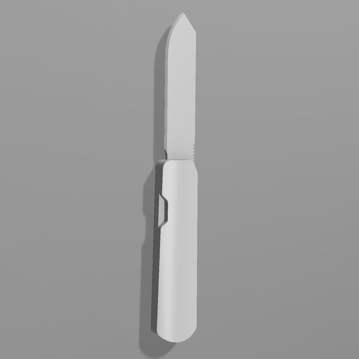 Sendy Pocket Knife Silhouette 3D print download, gray CAD rendering