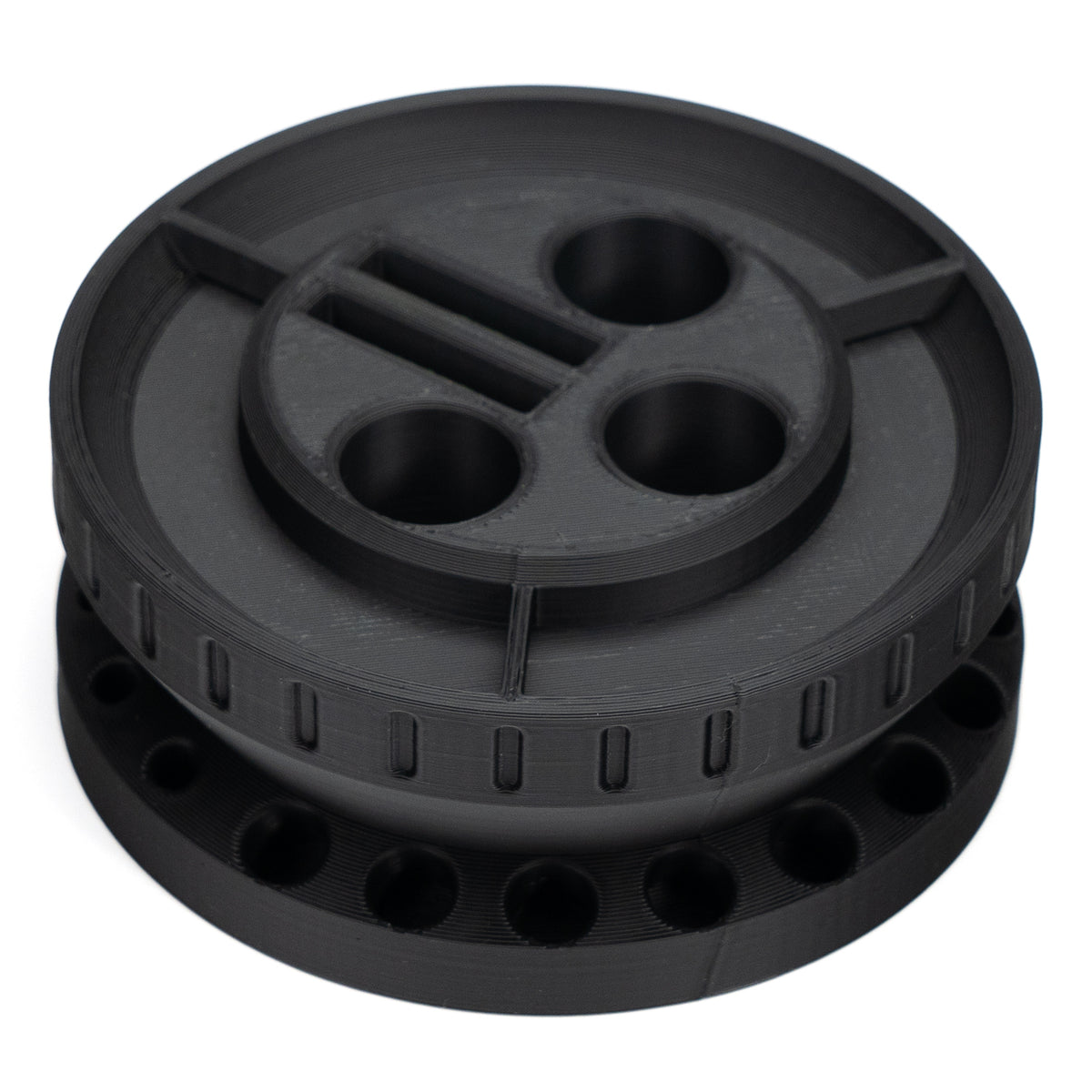 Launchpad Desk Organizer 3D print, printed in black, empty