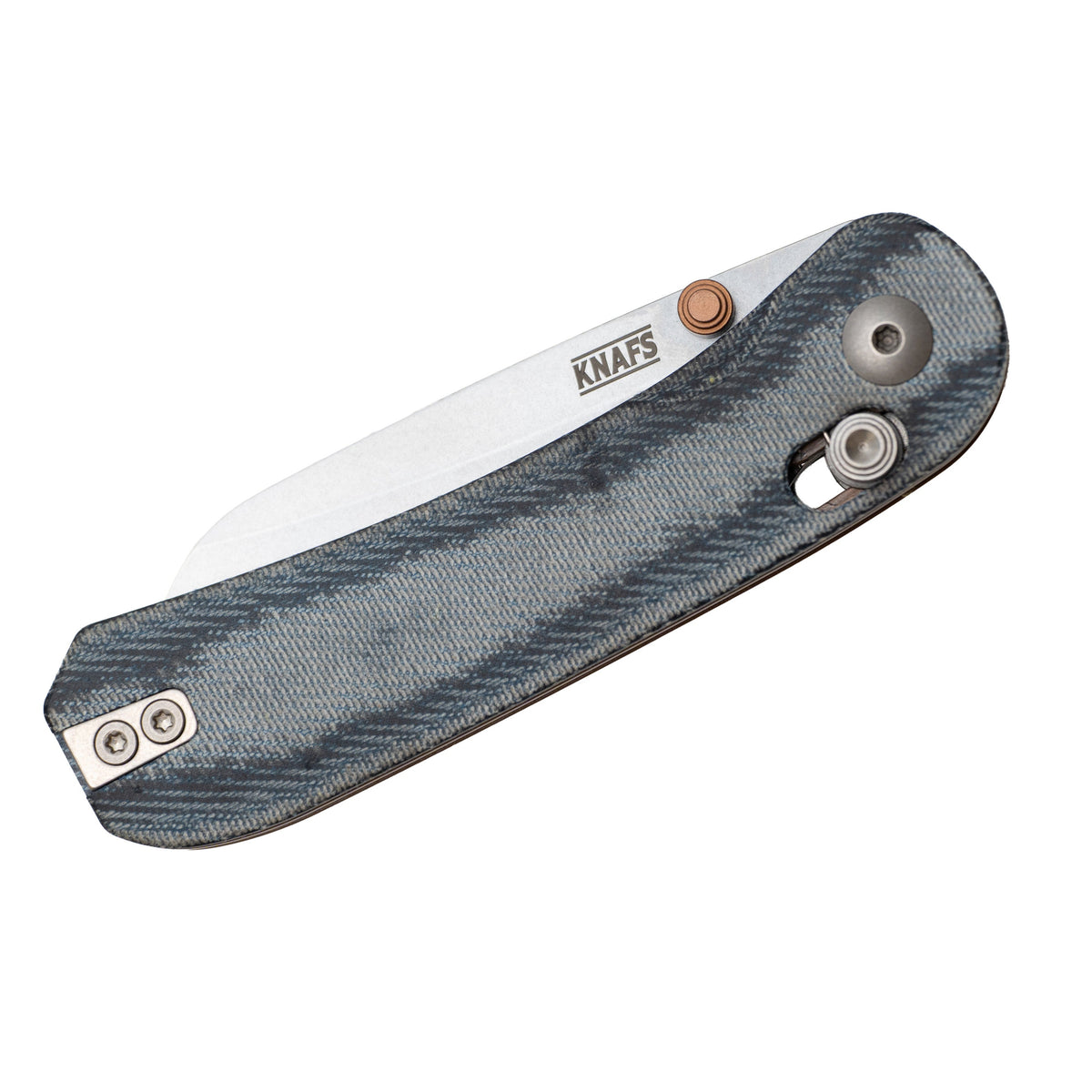 Lander 3 pocket knife with sheepsfoot blade, closed, front view