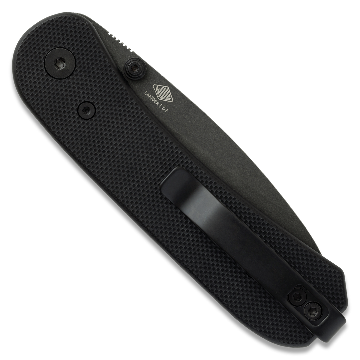 KNAFS-00066 Knafs - Lander 1 Knife - Black + Black Stonewash Folded Back