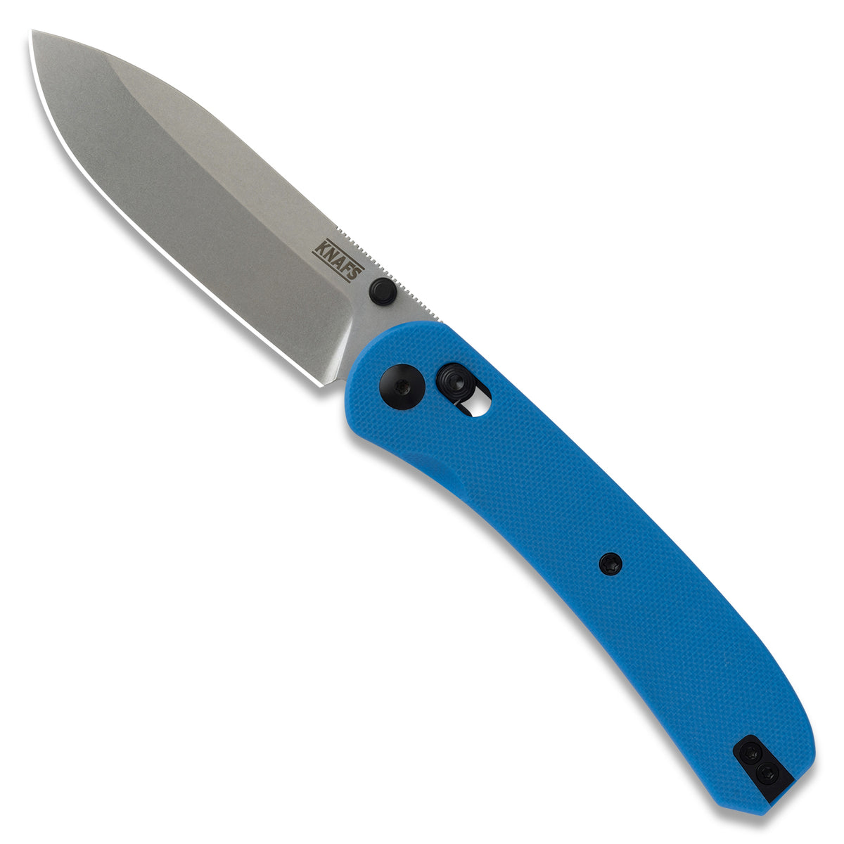 Lander 2 Pocket Knife Blue G10 Clutch Lock front open