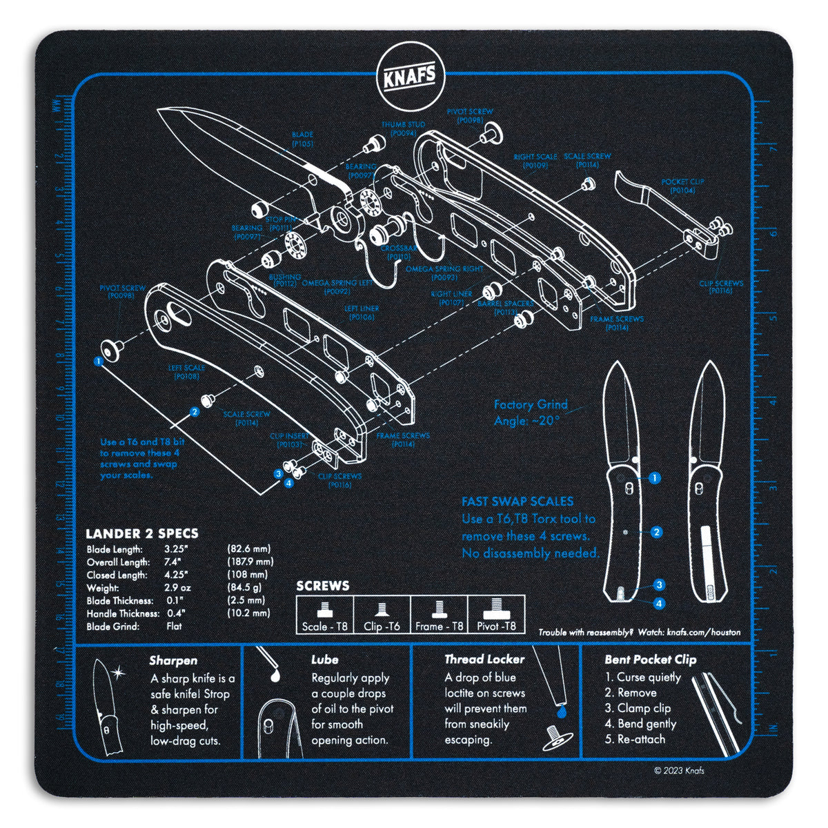 Shop Mat / Mouse Pad - Lander 2 - Front View Up Close