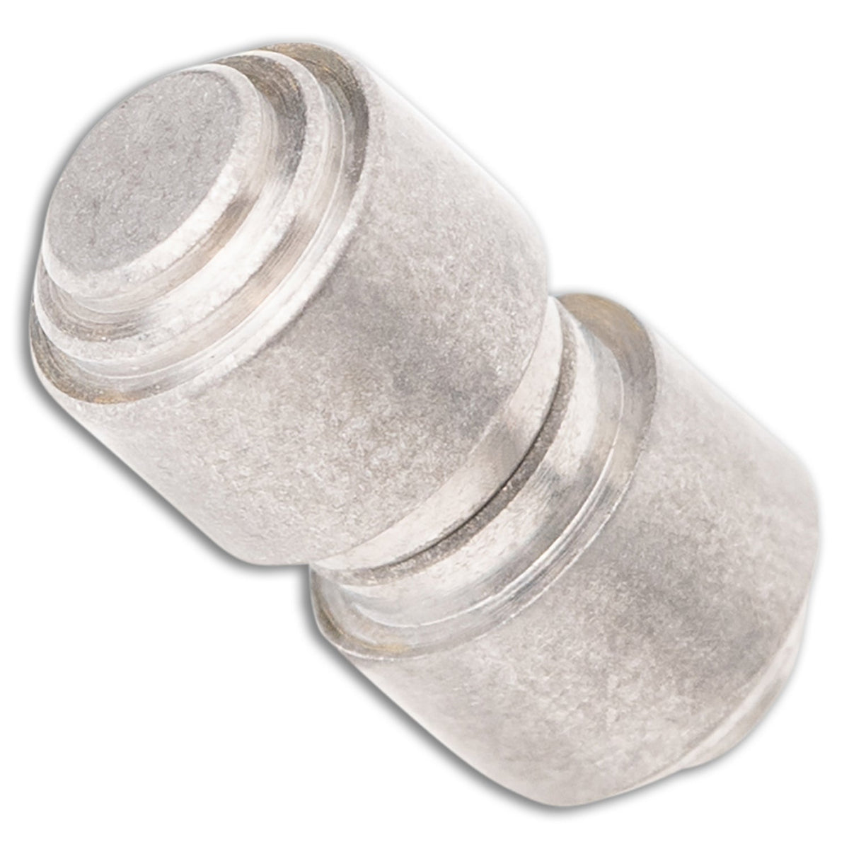 Stonewashed titanium thumb stud for Lander 2/3 knife, front view