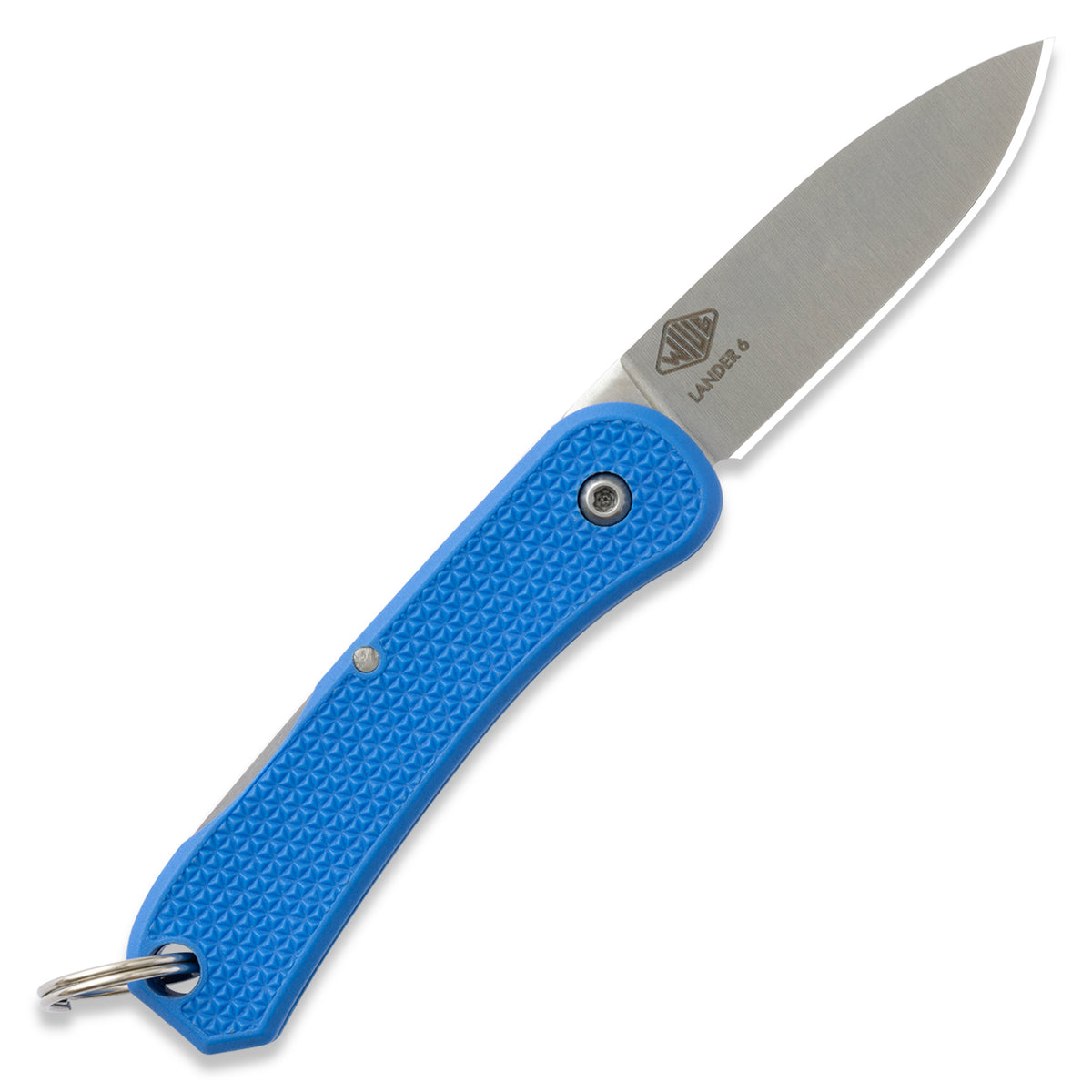 KNAFS-00424 Knafs Lander 6 Key chain knife Blue back open