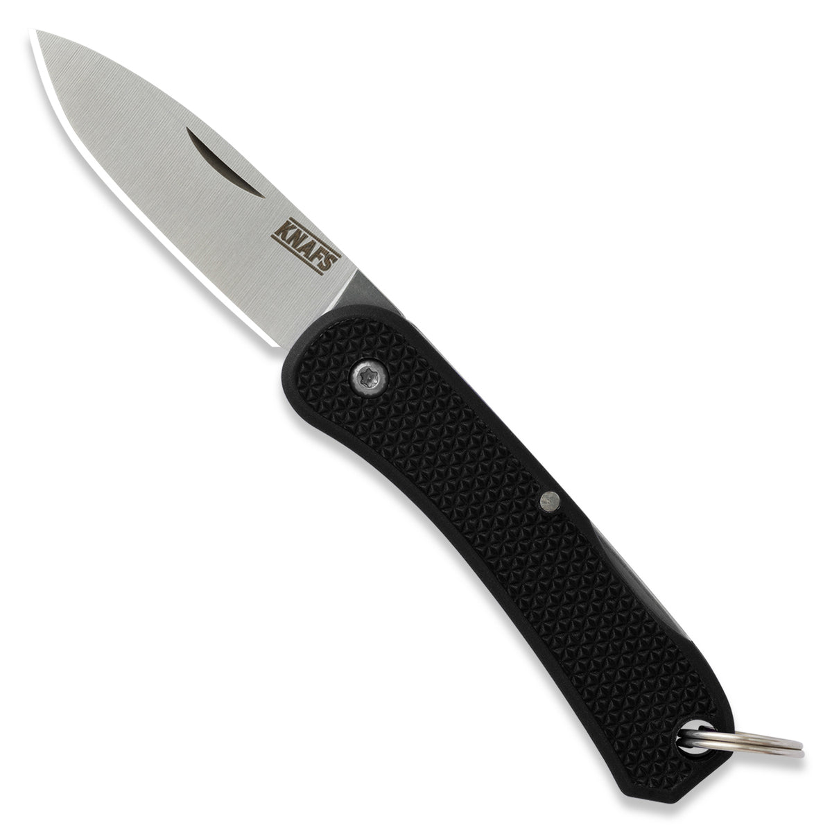 KNAFS-00425-Knafs Lander 6 Keychain knife Black front open
