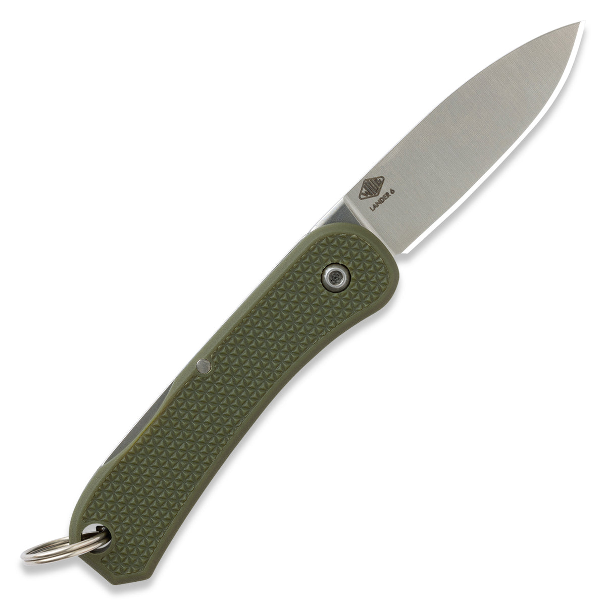 KNAFS-00426 Knafs Lander 6 Keychain knife OD Green back open