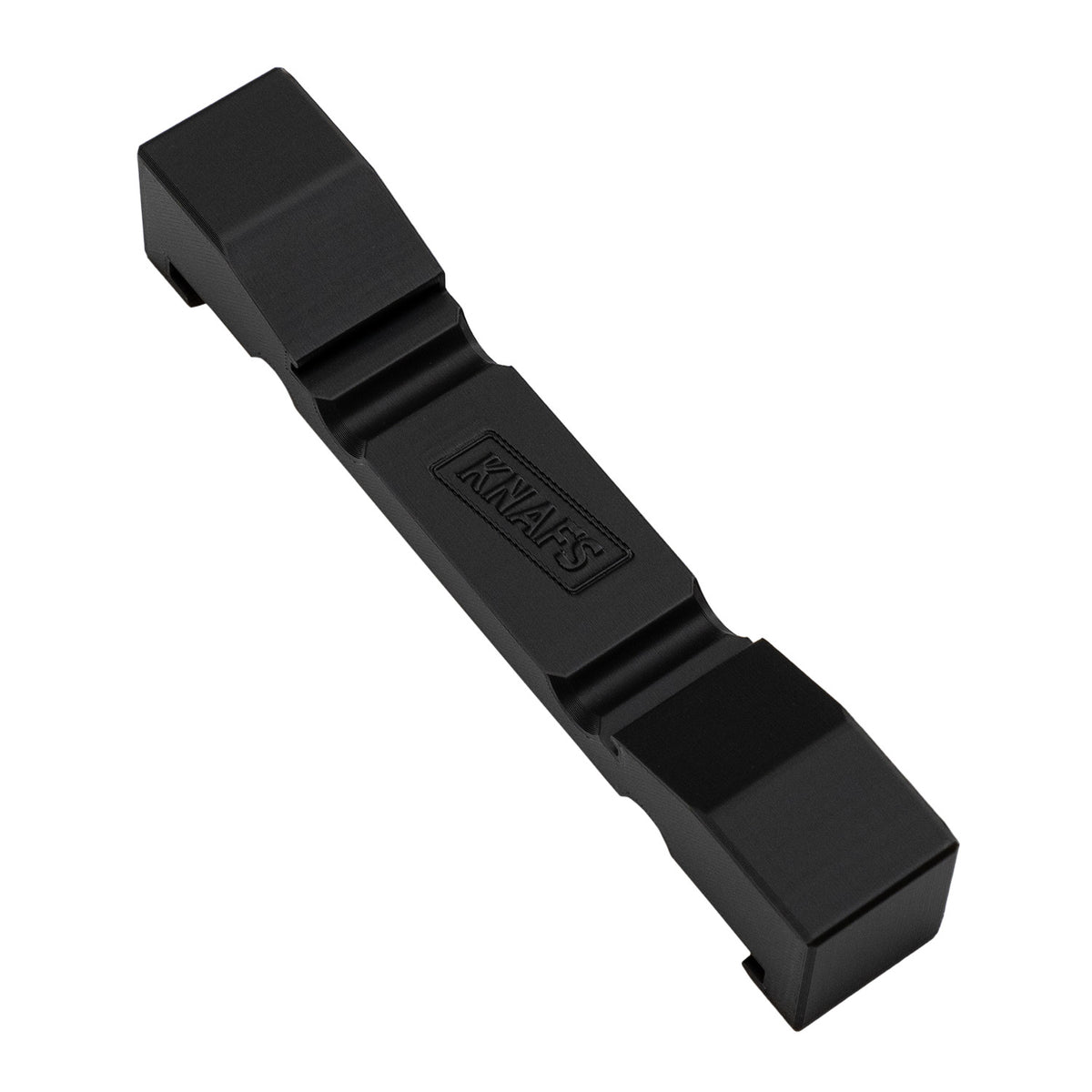 Docking Station sharpening guide accessory, black silicone strip, front view