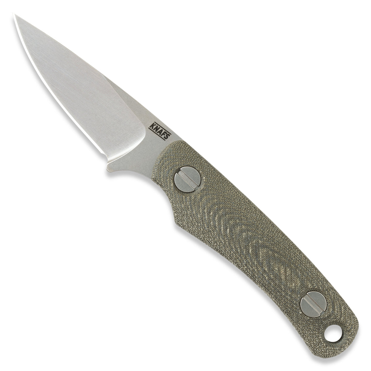 BLEM KNAFS-00596 Little-Lulu Stonewash MagnaCut Green Micarta front