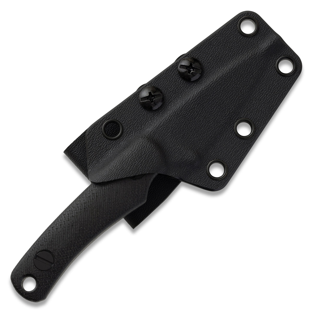Little Lulu Fixed Blade Knife - Black Cerakote MagnaCut - Black Micarta