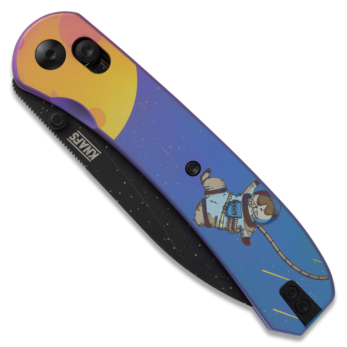 Lander 2 pocket knife, Gary Ti black S35VN edition, closed, front view
