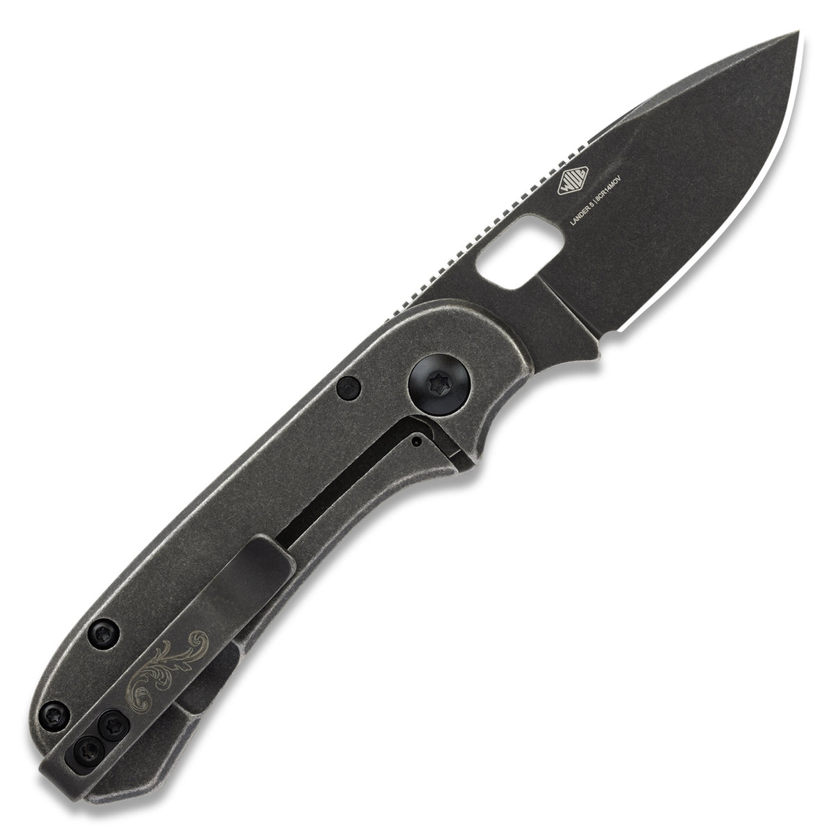Lander 5 Knife - Black - Filigree