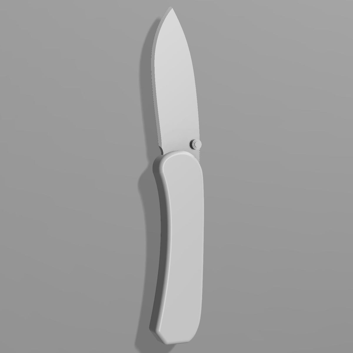 Lander 1 Pocket Knife Silhouette 3D print download, gray CAD rendering
