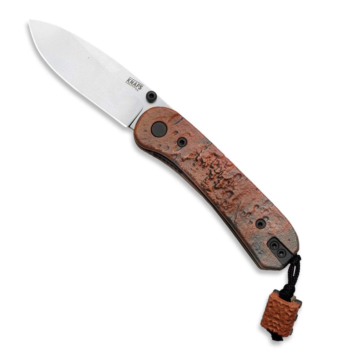 Knafs x Chroma Scales Mars Lander (Limited Edition) knife, closed, wood-grain handle