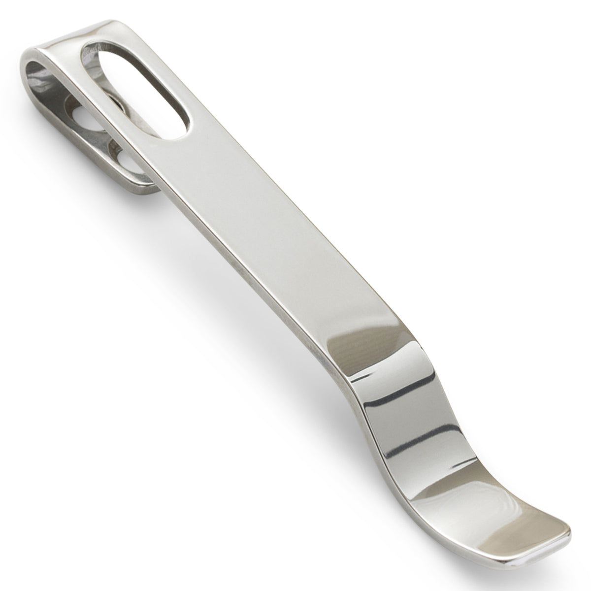 Pocket Clip for Lander 1/2/3 in satin finish, standalone product shot