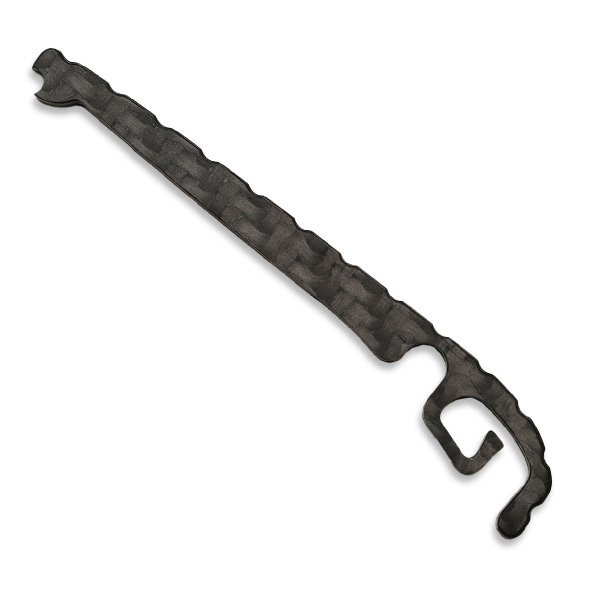 Unlocked Composites Lander 1 Backspacer, dark textured replacement part with hook end, standalone flat lay