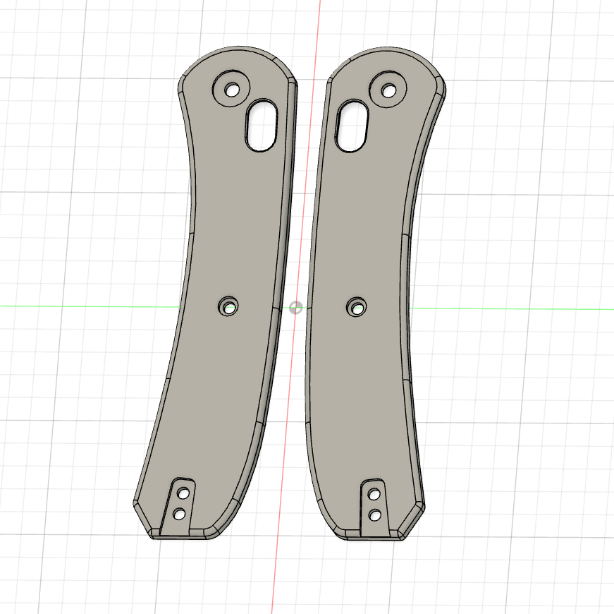 Lander 2 Scale 3D print download, gray CAD rendering of the scale pair on a grid background