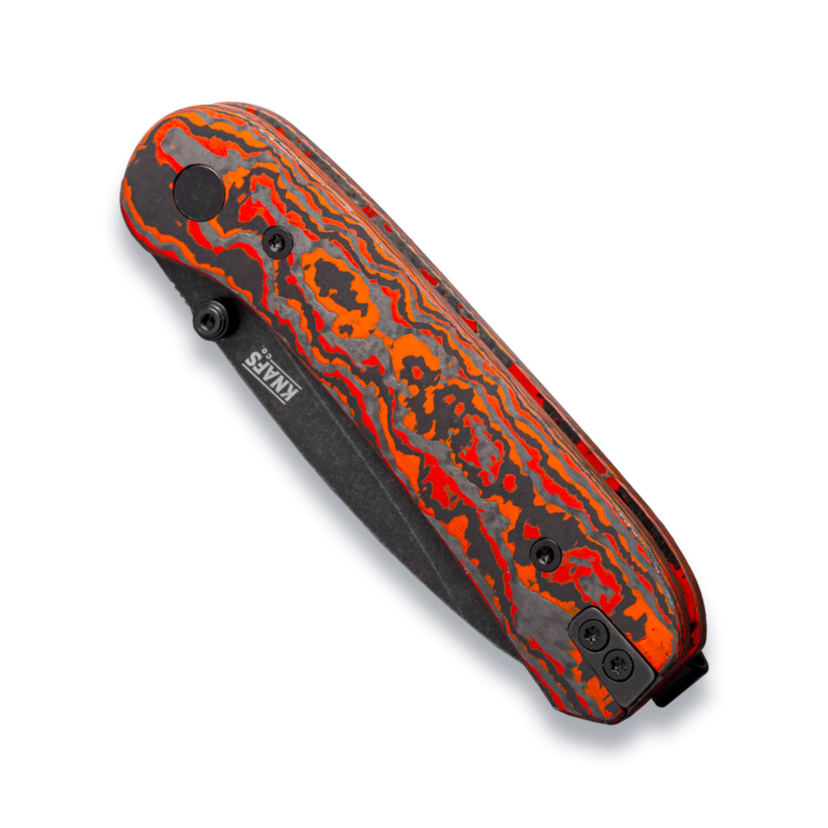 Lander Pocket Knife in Mars Valley Fat Carbon, closed, standalone product shot