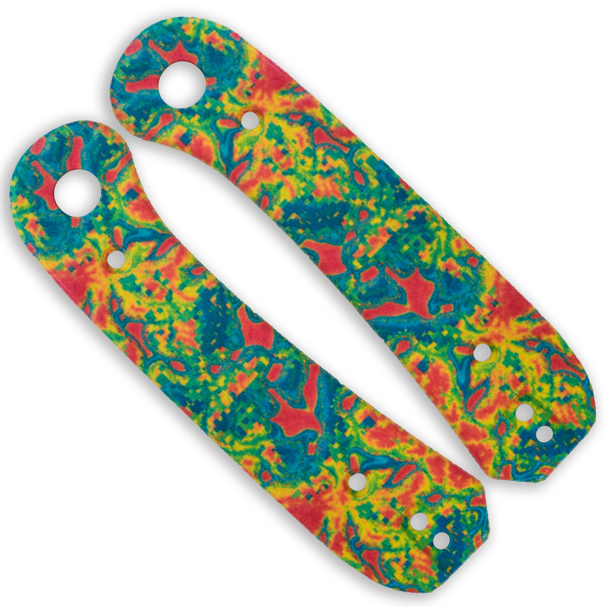 Lander 1 Knife Scales in Heatmap, scale pair standing upright