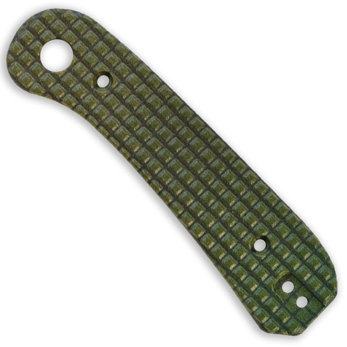 Lander 1 Knife Scales in Frag OD Green, single olive green textured scale