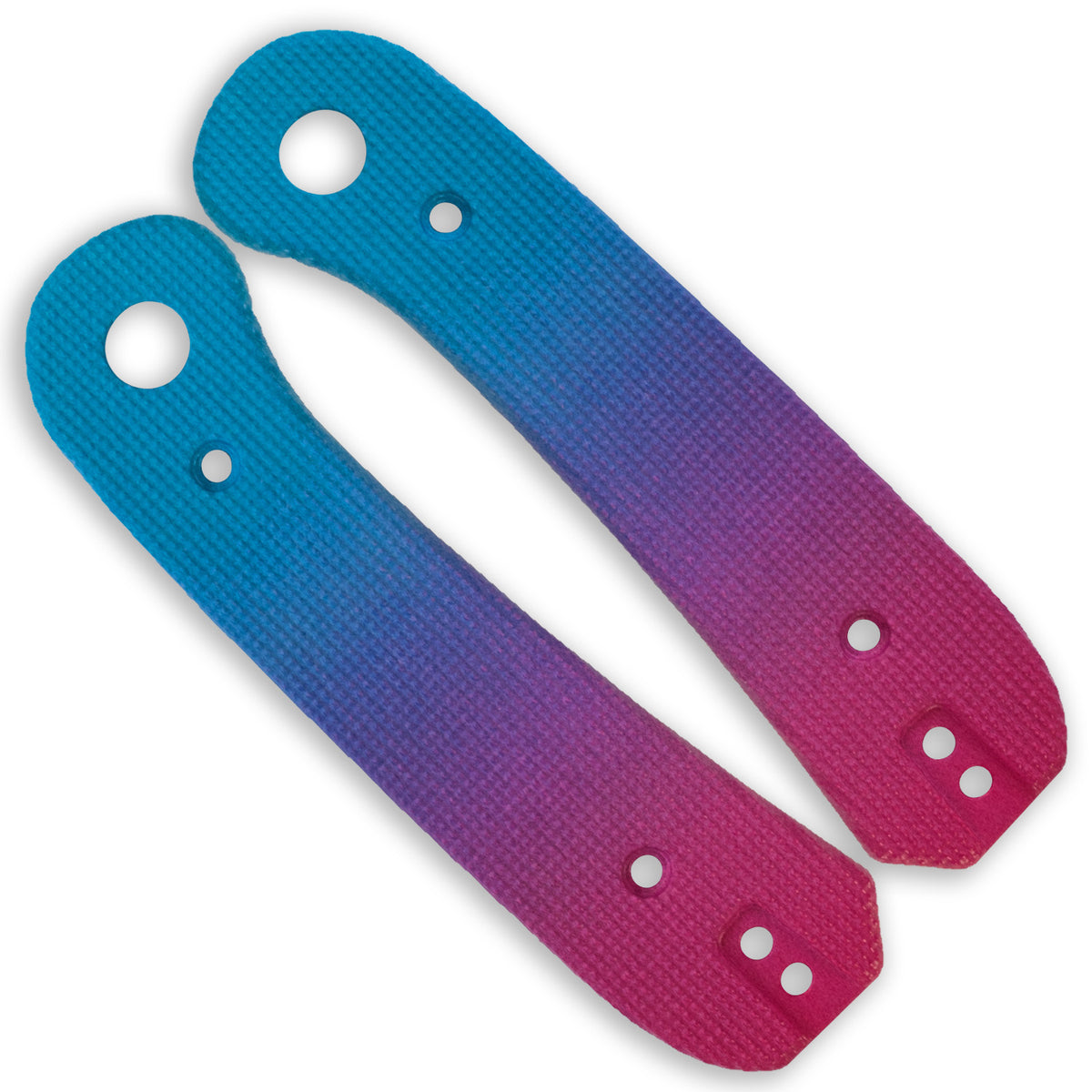 Lander 1 Knife Scales - Pink Haze Gradient - Front and Back Scale Up close view