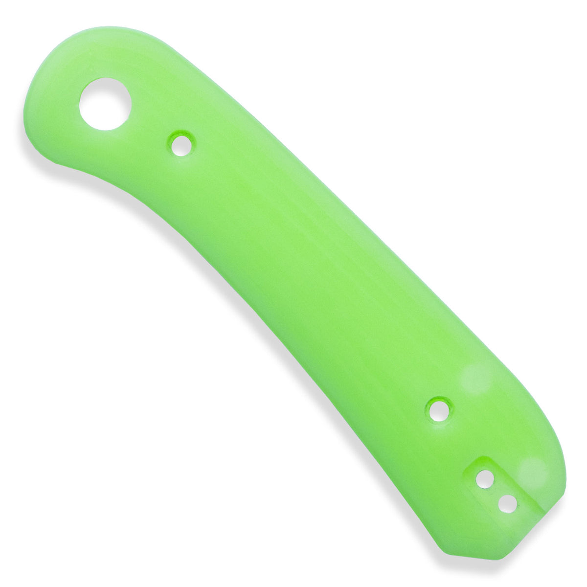 Lander 1 Knife Scales in Kirinite Glow, single pale green translucent scale